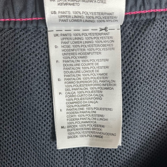 Adidas Mesh Lined Black Pink Striped Wind Track Pants - Picture 8 of 8